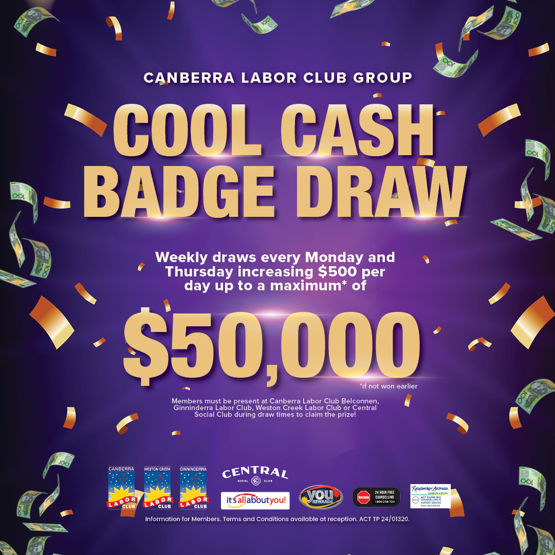 Cool Cash Members Badge Draw