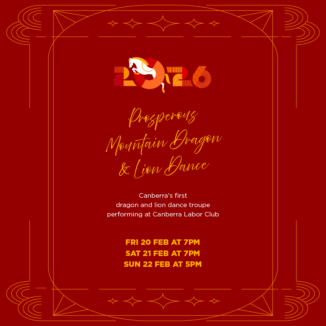 Ring in the Lunar New Year at Canberra Labor Club Belconnen!