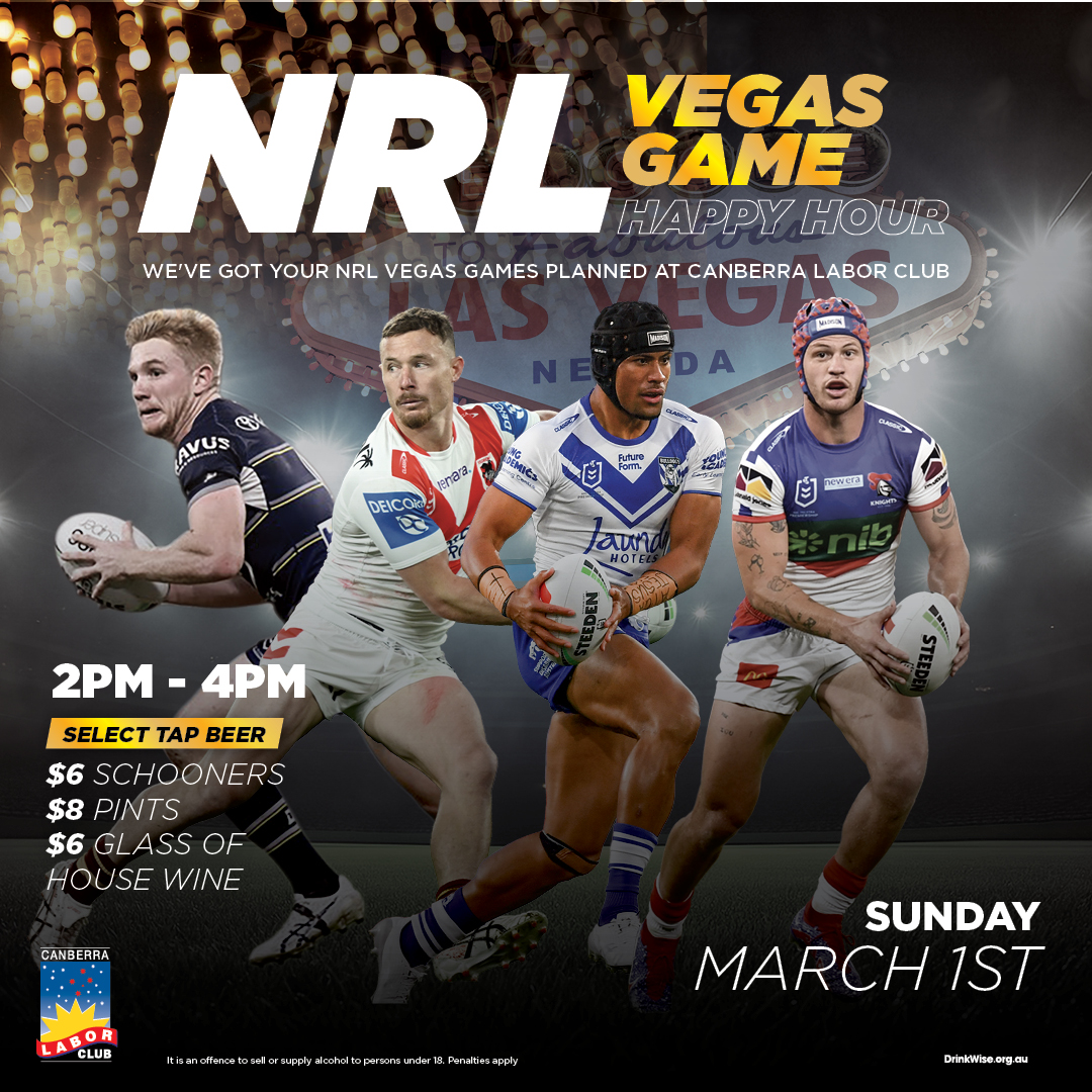 🎲🏉 NRL VEGAS GAME HAPPY HOUR 🏉🎲